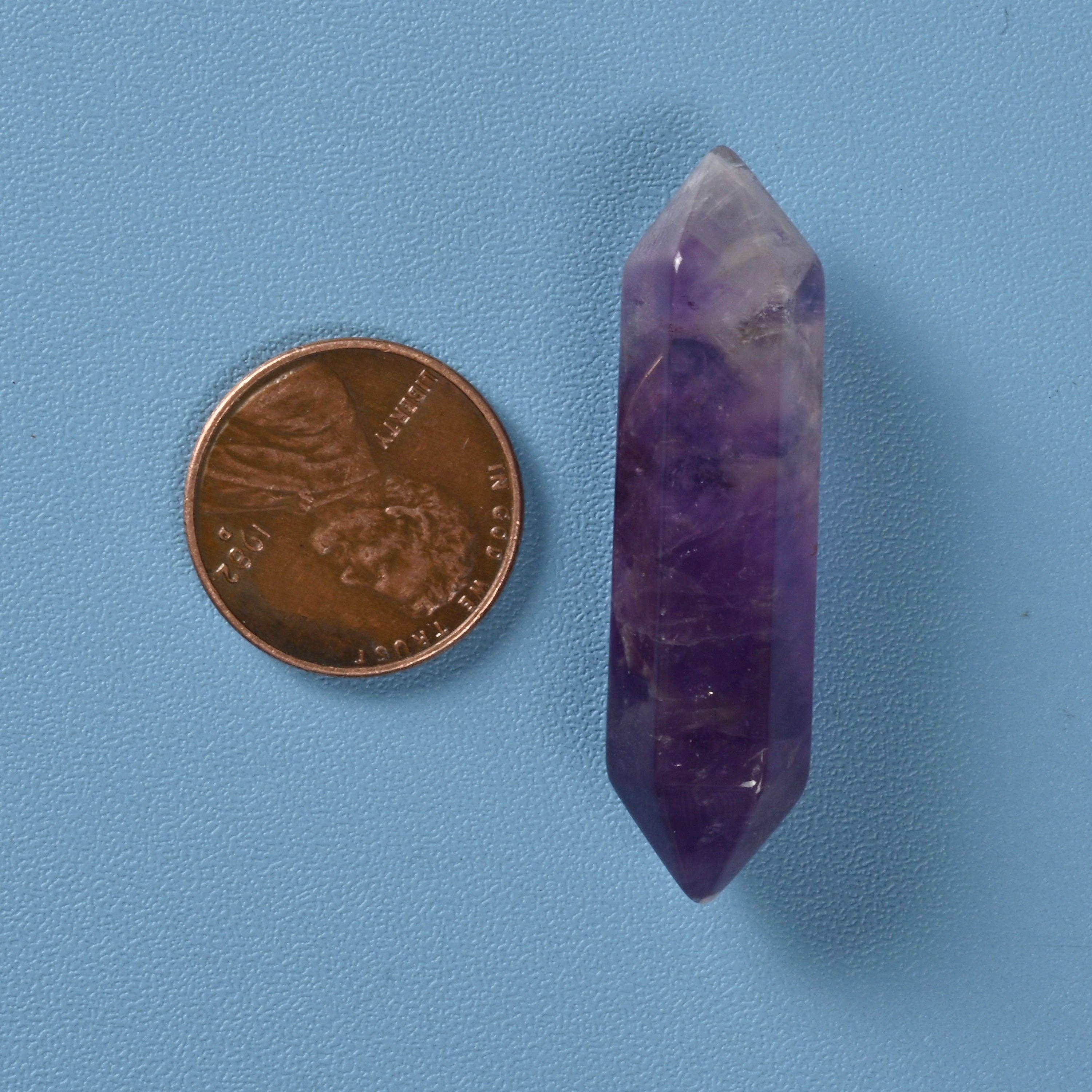 ilovebeadsusa - Wholesale Spiritual Stone/Crystal - 42mm Natural Amethyst Double Terminated Points Crystal2