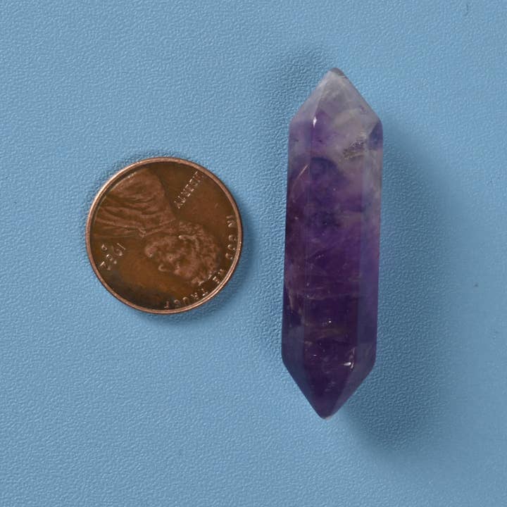 ilovebeadsusa - Wholesale Spiritual Stone/Crystal - 42mm Natural Amethyst Double Terminated Points Crystal2