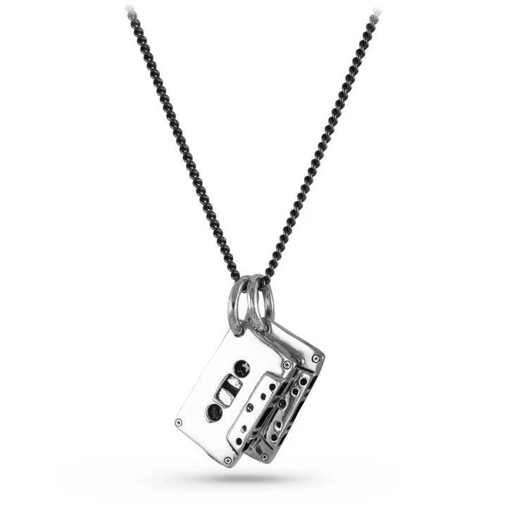 Cassettes Necklace - Silver for wholesale by Lost Apostle