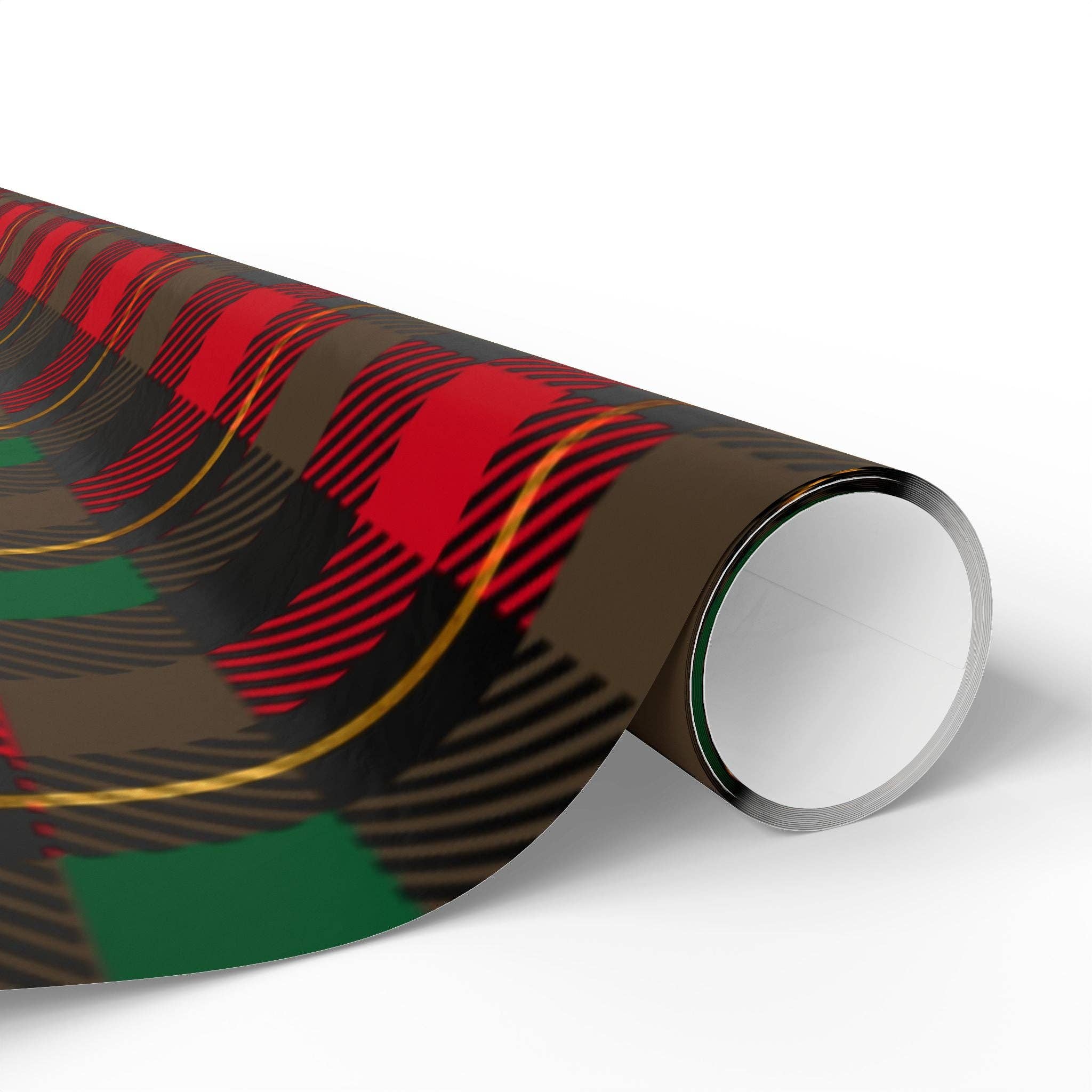 MagicMerchEmporium - Vendita all'ingrosso Rotoli di carta da regalo - Carta da regalo a quadri tradizionale di Natale0