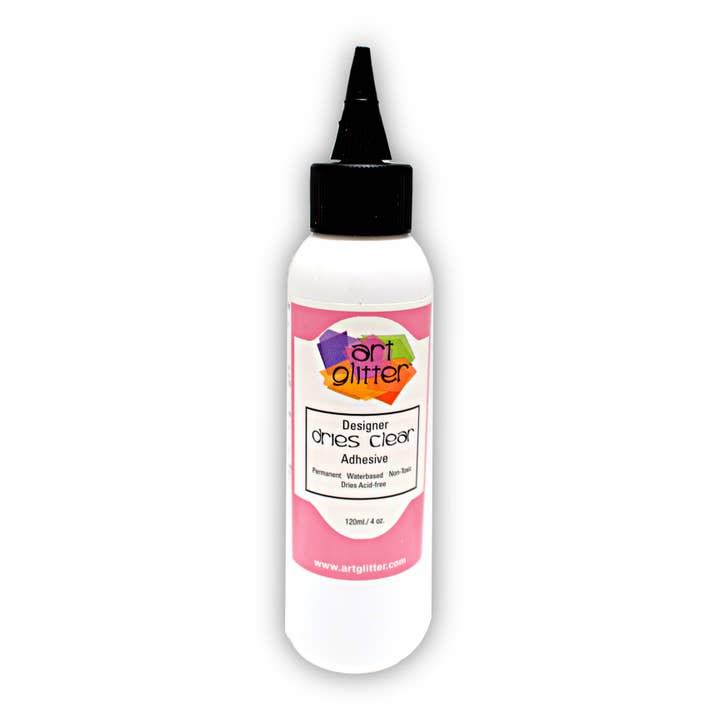 4 OZ DESIGNER DRIES CLEAR ADHESIVE GLUE for wholesale by Art Institute Glitter Inc