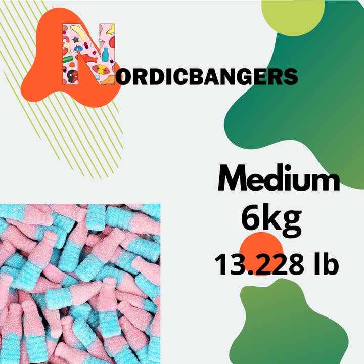 Nordicbangers - Swedish Candy - Vente Bonbons gélifiés - Boîte à bouteilles English Candy Trending Bubblizz Lutti
