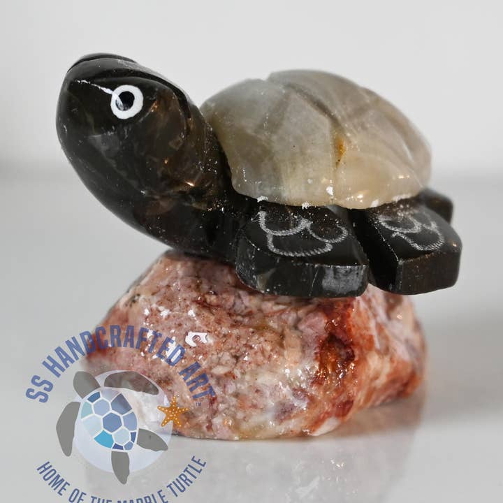 Marble Turtle on base 1/2" for wholesale by SS handcrafted Art