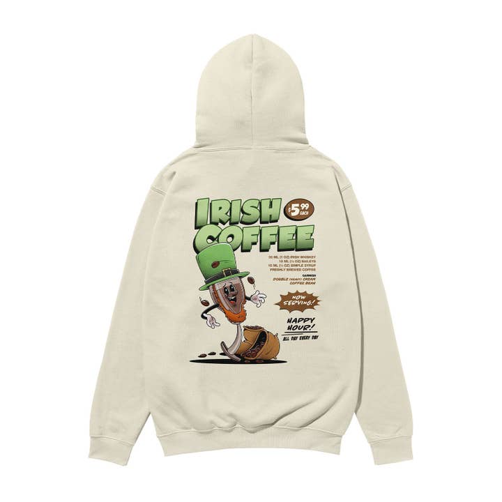 Sudadera con Capucha Orgánica Pesada Irish Coffee Piedra para venta al por mayor de Weekend Concept