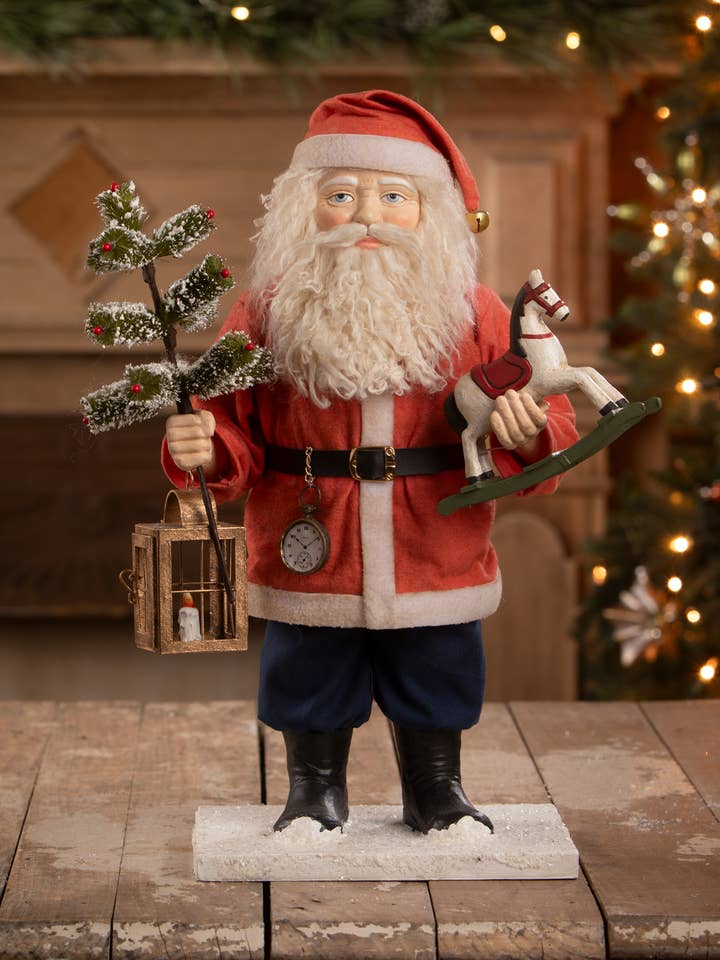 Vintage Santa With Toy Horse for wholesale by Bethany Lowe Designs