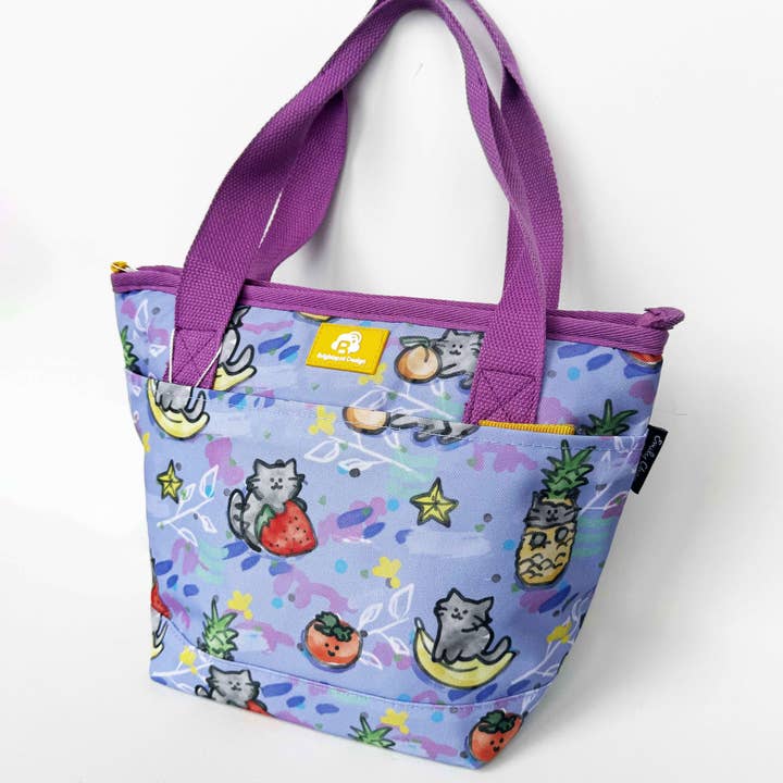 Cat Fruit Lunch Bag for wholesale by Brightspot Design
