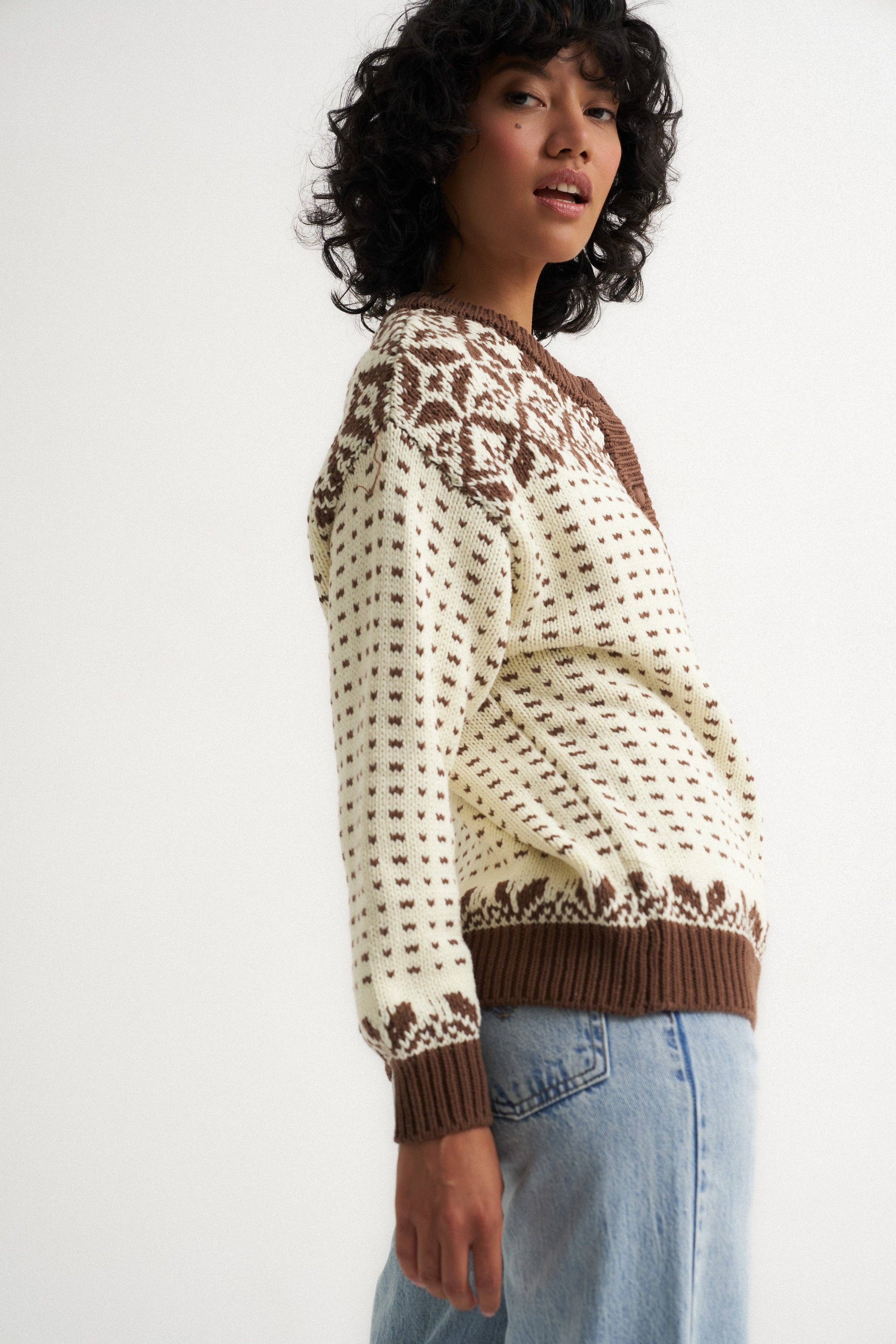 Callahan Knitwear - Wholesale Knit Sweater - Women's - Oversized Maeve Cardigan - Toffee2