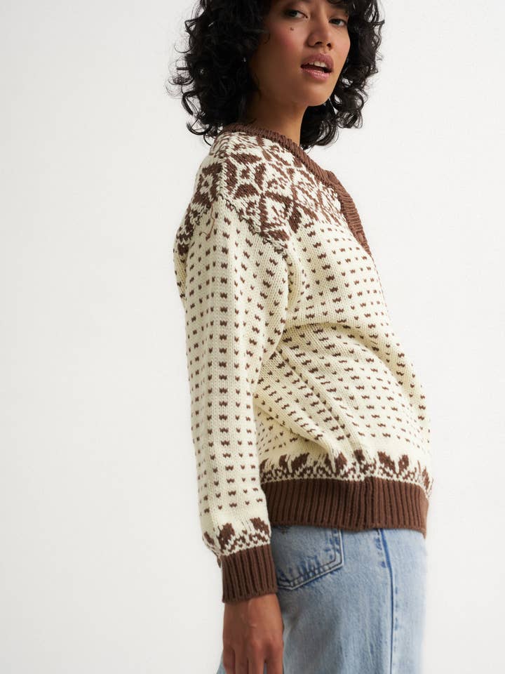 Callahan Knitwear - Wholesale Knit Sweater - Women's - Oversized Maeve Cardigan - Toffee2
