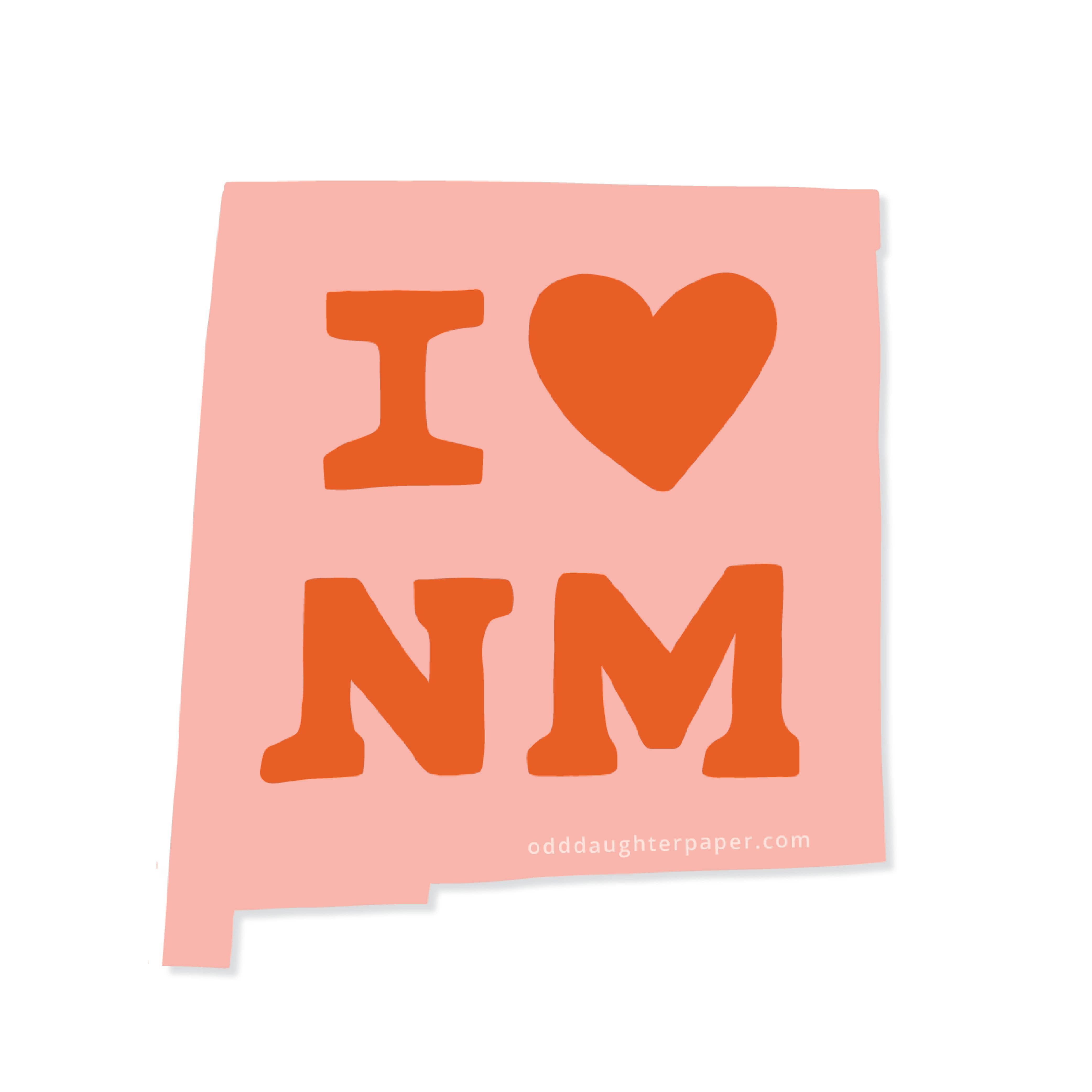 Odd Daughter Paper Co. - Wholesale Sticker - I heart New Mexico - Vinyl Sticker