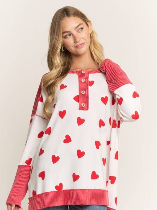ET8002-14 VALENTINE'S DAY LONG SLEEVE TOP for wholesale by HEIMISH
