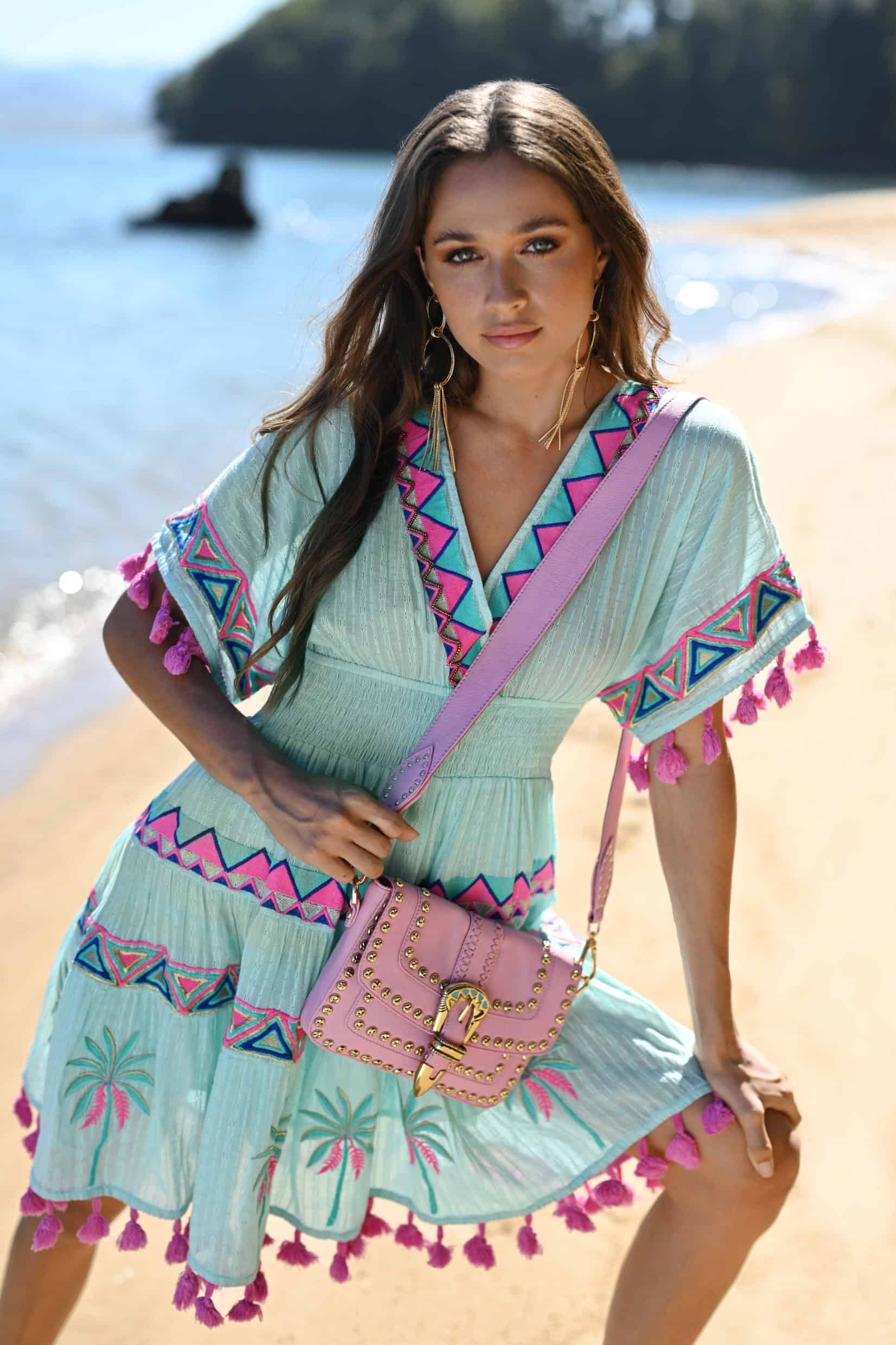 Piti Cuiti – wholesale Dress – Women's – SASHA AQUA SHORT DRESS