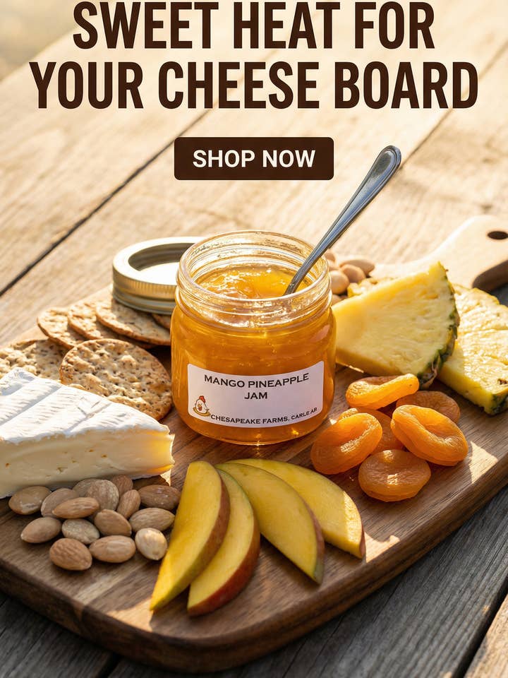 Mango Pineapple Jam – Small‑Batch Sweet‑Heat Gourmet Spread for wholesale by Chesapeake Farms LLC