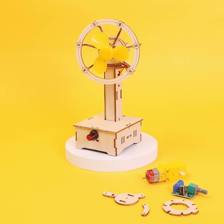 Kitsville – Kit de artesanato DIY - Criança por atacado – Kit DIY de Ventilador Oscilador de Velocidade Variável, Brinquedo STEM, Kit Artesanato3