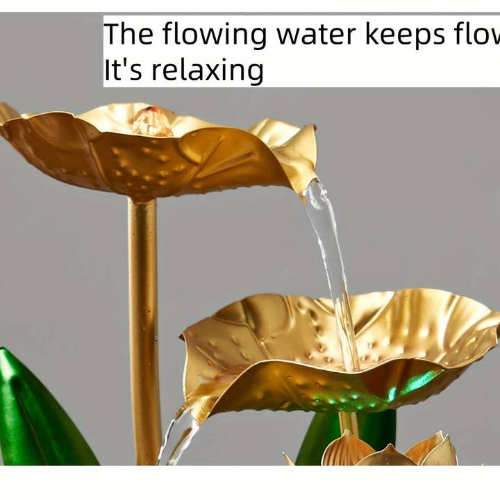 Modpopdeco - Wholesale Decorative Tabletop Object - Small Automatic Indoor Fountain Humidifier for Living Room Bedroom Desktop Decor Relaxation Craft3