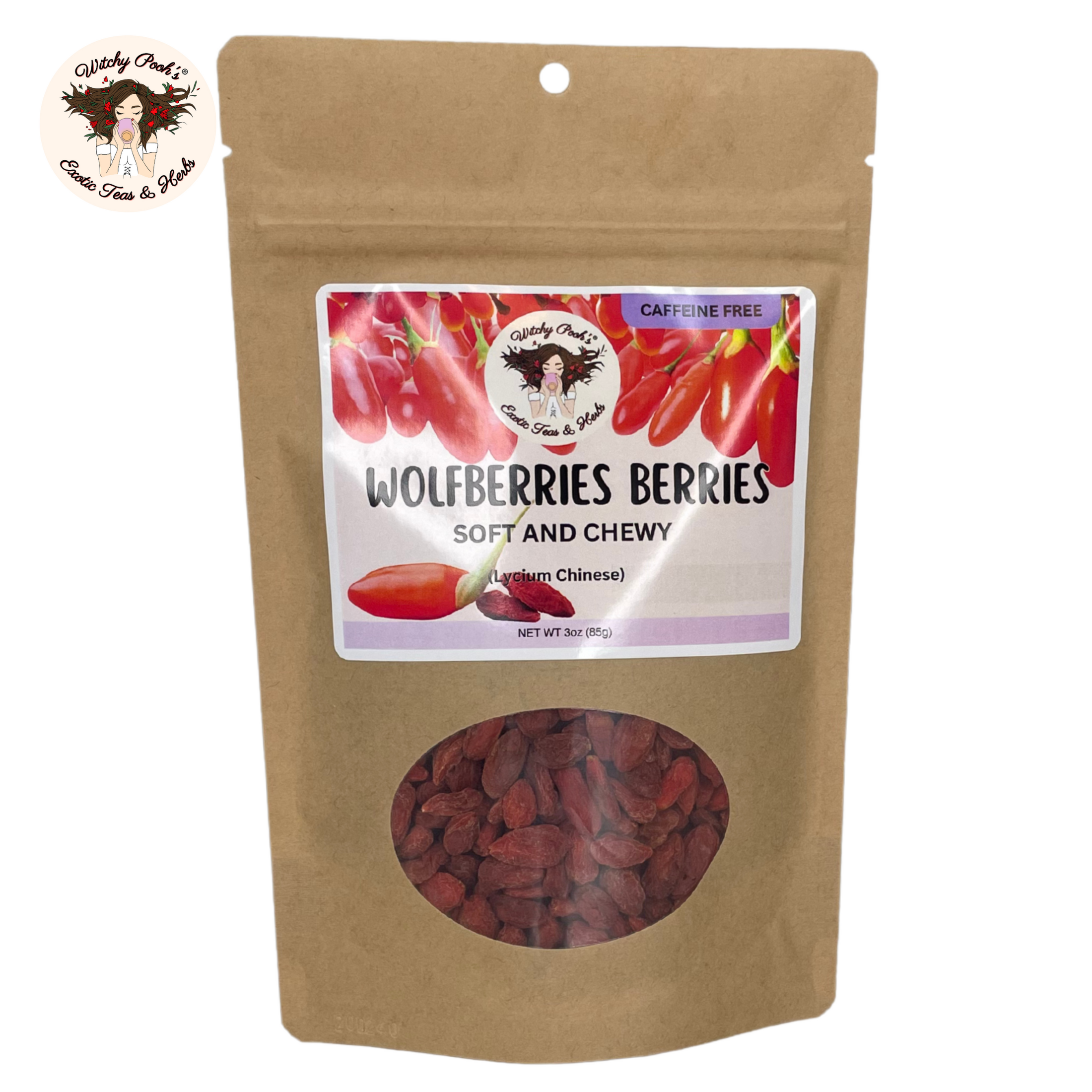 Witchy Pooh's Exotic Teas & Herbs - Wholesale Dried/Dehydrated Fruit - Witchy Pooh's Wolfberries, Goji Berries - Whole Soft & Chewy3