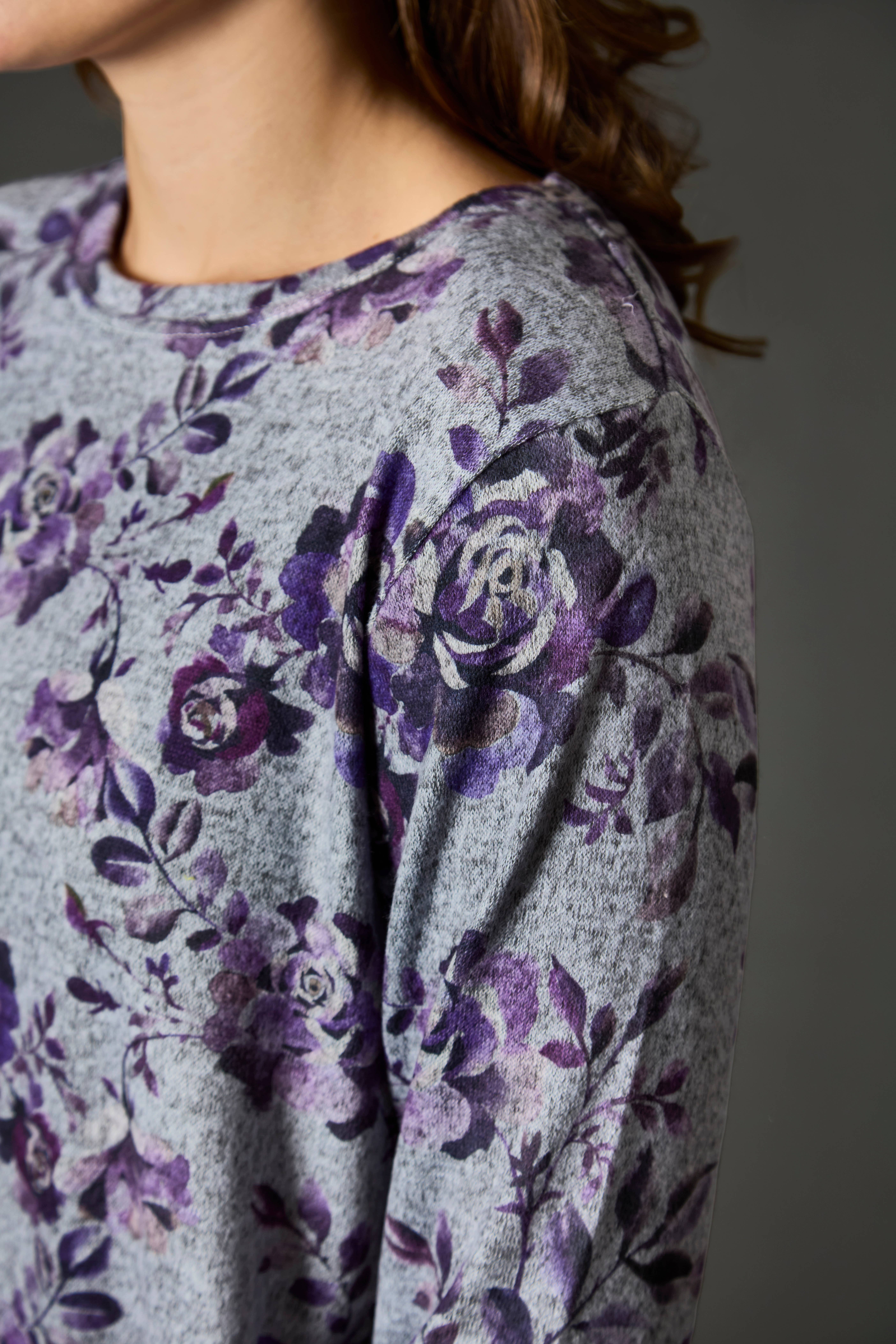 Memoi Purple Blossom 2 Piece Pajama Set for wholesale on Faire4