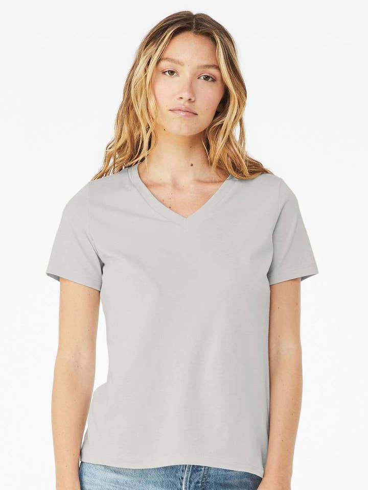 SKS Design Studio - Wholesale Screen Printed T-Shirt - Women's - CUSTOM LOGO | Women's V-Neck T-Shirt12