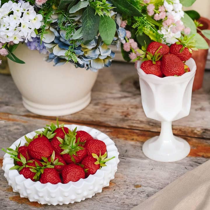 Factory Direct Craft - Wholesale Decorative Tabletop Object - Life Size Artificial Strawberries - Pack of 24 Strawberry