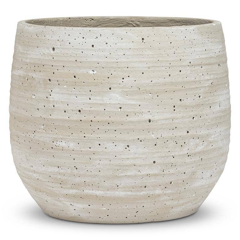 Abbott - Wholesale Plant Pot - Set of 2 Extra Large Ridge & Hole Planters-Grey-12"H2