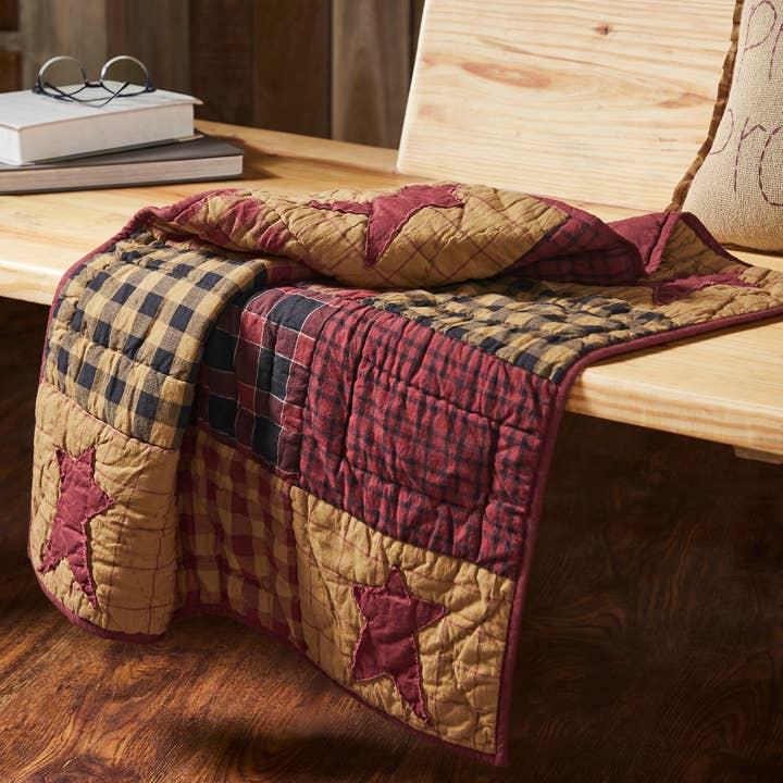 VHC Brands - Wholesale Throw Blanket - Connell Quilted Lap Throw 30Wx30L