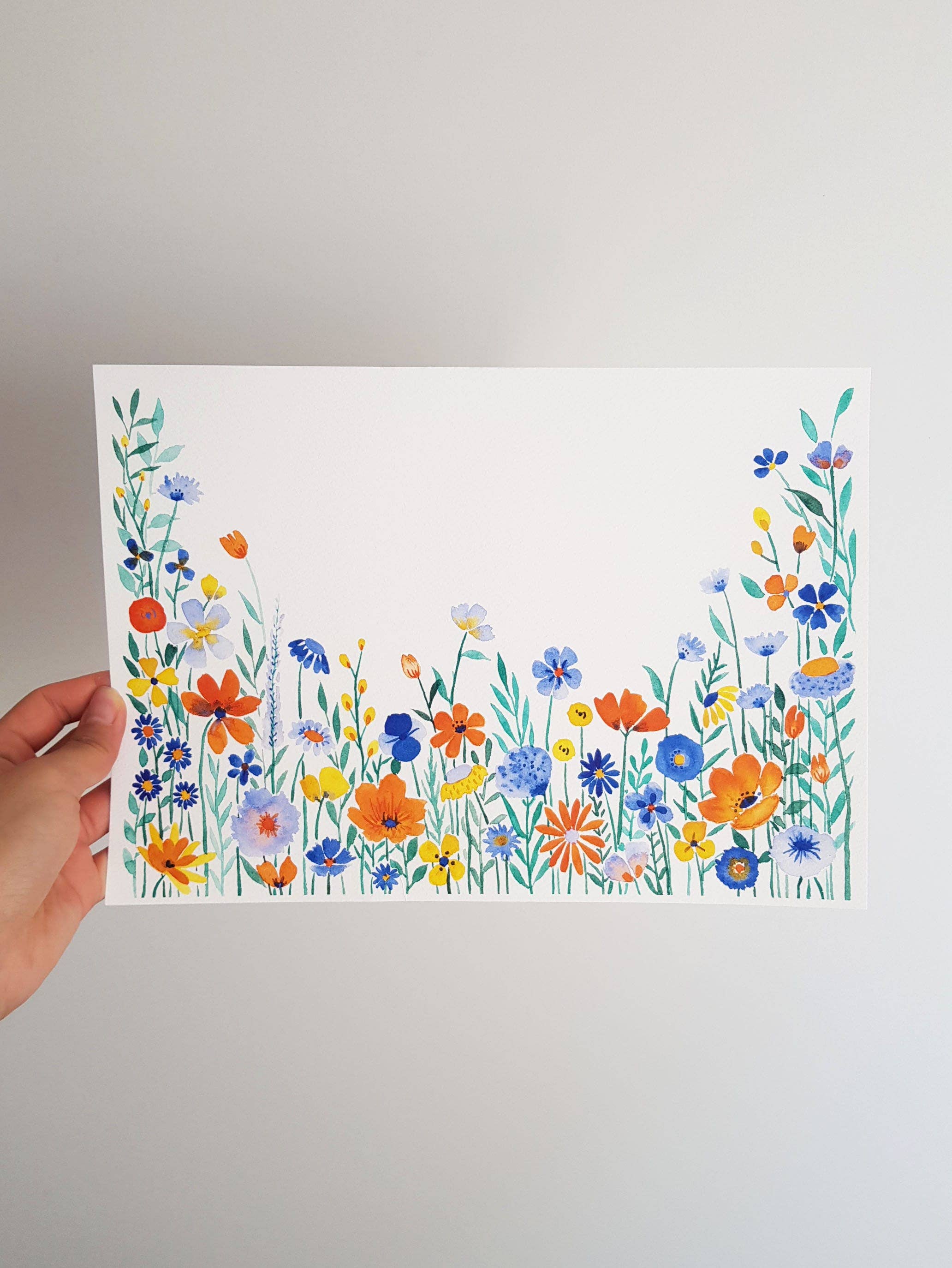 Anna Lau Art - Wholesale Art Print - Turqouise Wonderland: A5 / A4 Watercolour Flower Art Print4