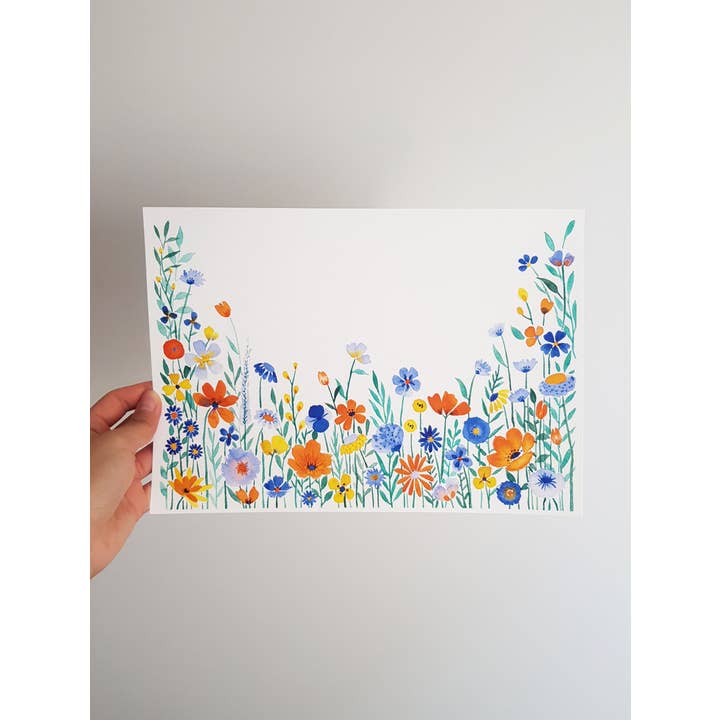 Anna Lau Art - Wholesale Art Print - Turqouise Wonderland: A5 / A4 Watercolour Flower Art Print4