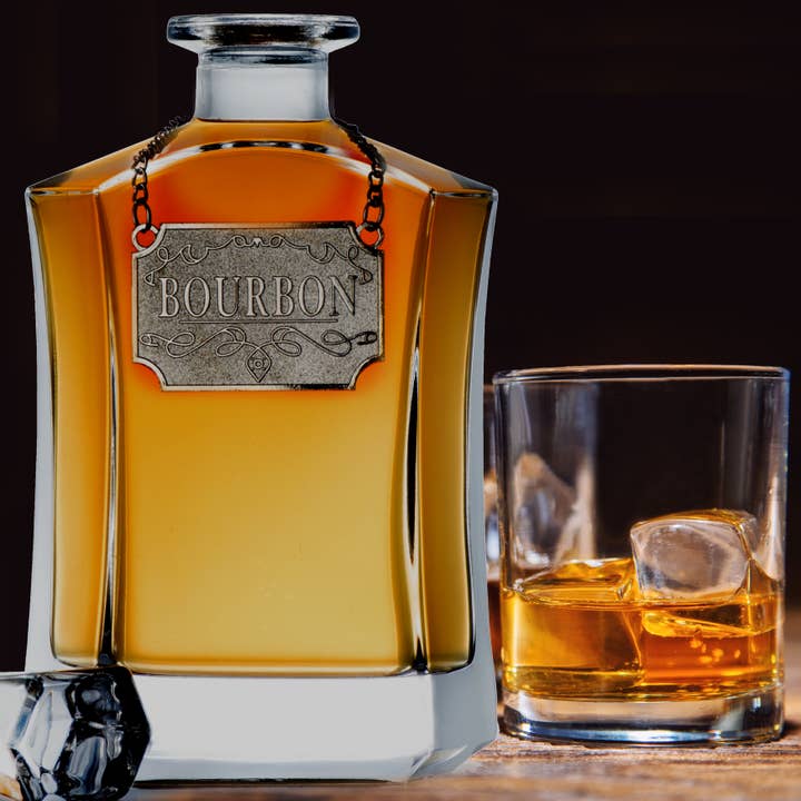 Bezrat - Wholesale Karaf - Whiskey karaf met labeltags - Glazen luchtdichte stop2