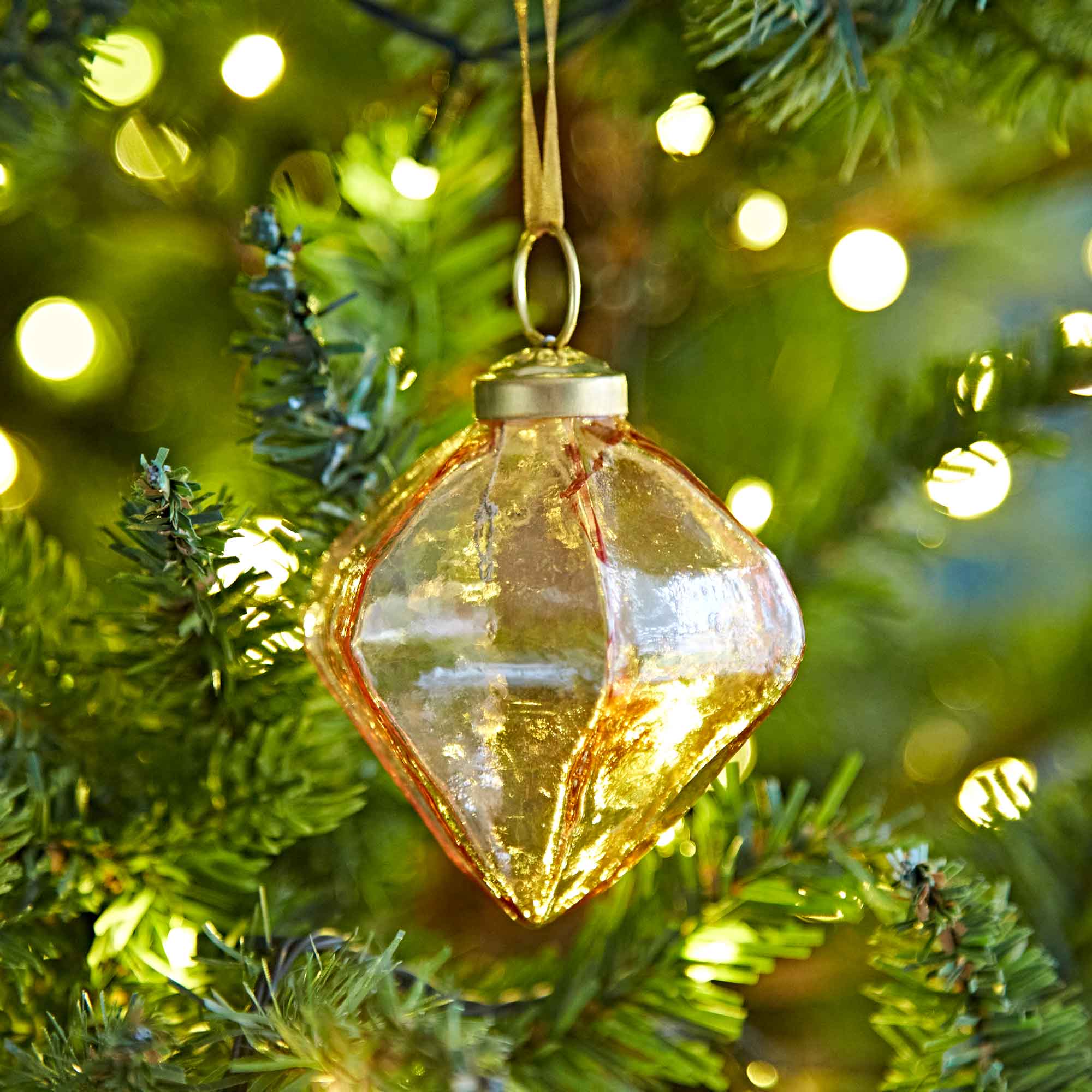 The Paper High Gift Company Limited - Wholesale Ornament Set - Coloured Recycled Glass Diamond Baubles - Handmade6