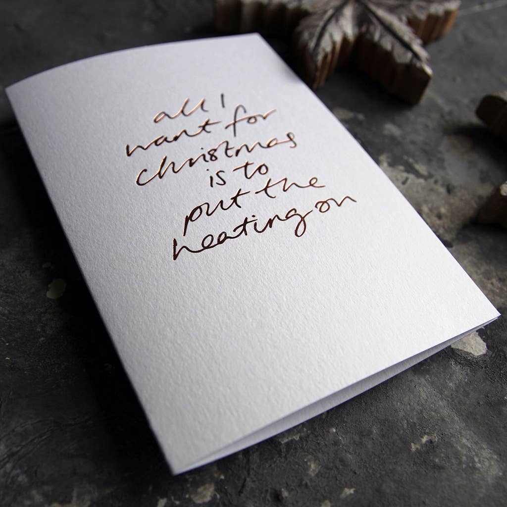 Text From A Friend - Wholesale Christmas Card - All I Want For Christmas Is To Put The Heating On - Card2