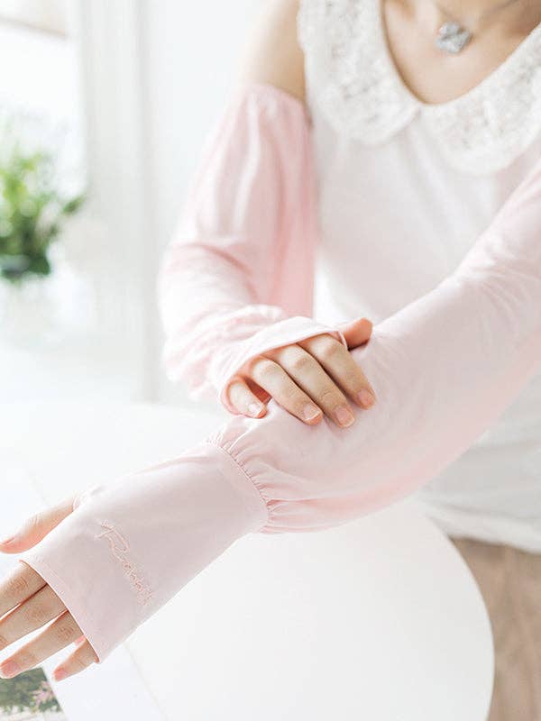 Sheer Trend – wholesale Armvärmare – Dam – Enfärgad Ice Silk Loose Solskyddshylsa10