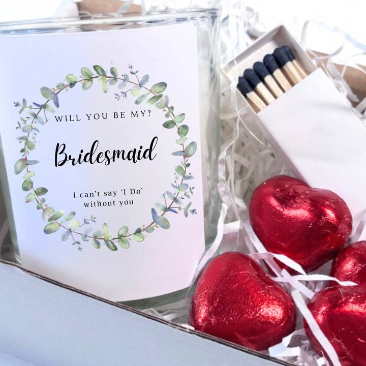 Vill du bli min brudtärna? Presentset med glasburksljus för wholesale av Aye Do Gifts