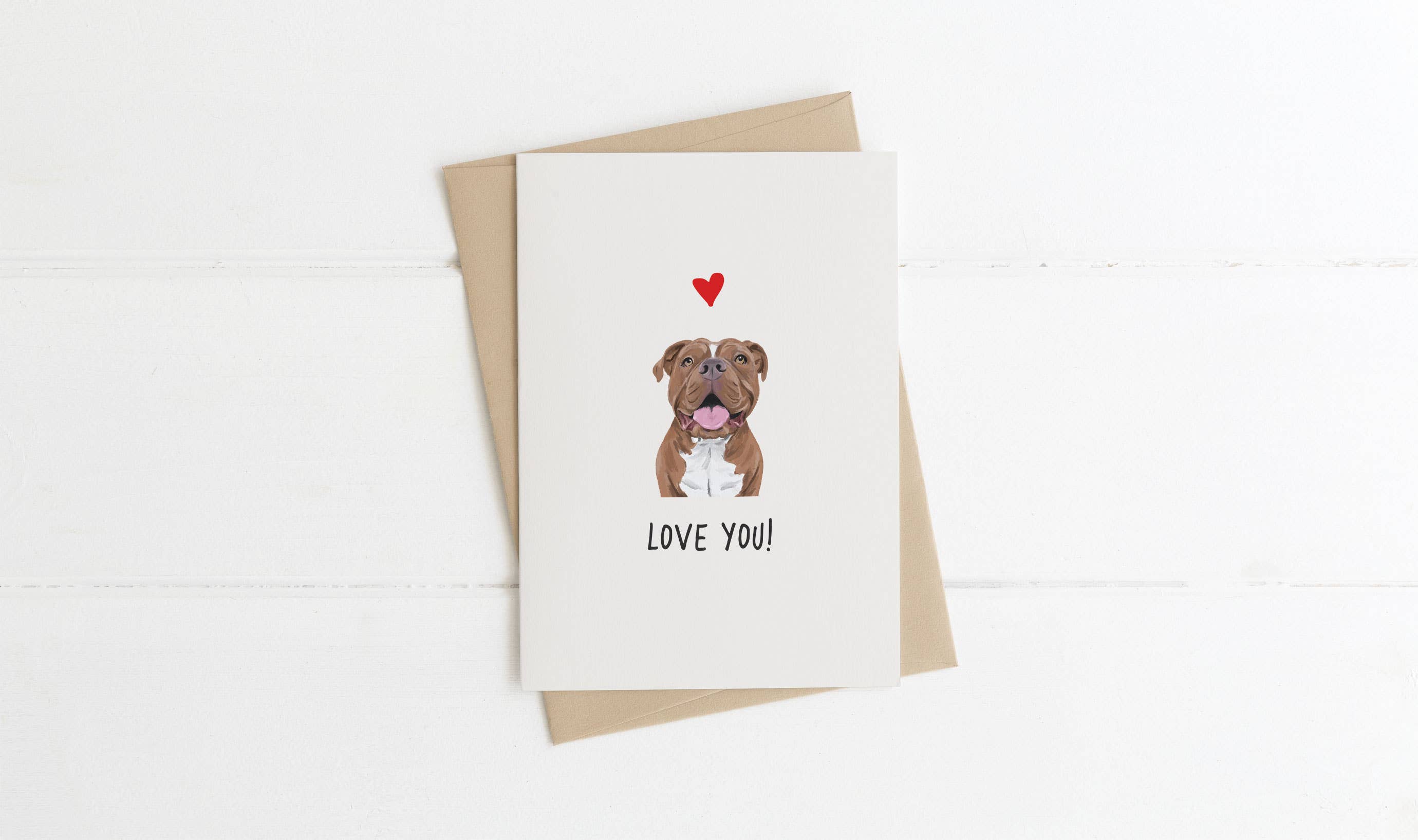 Richarts Designs – wholesale Everyday greeting card – A6 Dog card, mini dog cards, love you, from the dog9
