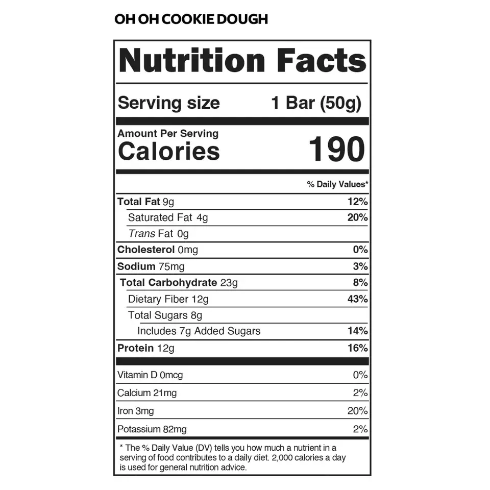 TRUBAR - Wholesale Snack Bar - Oh Oh Cookie Dough2