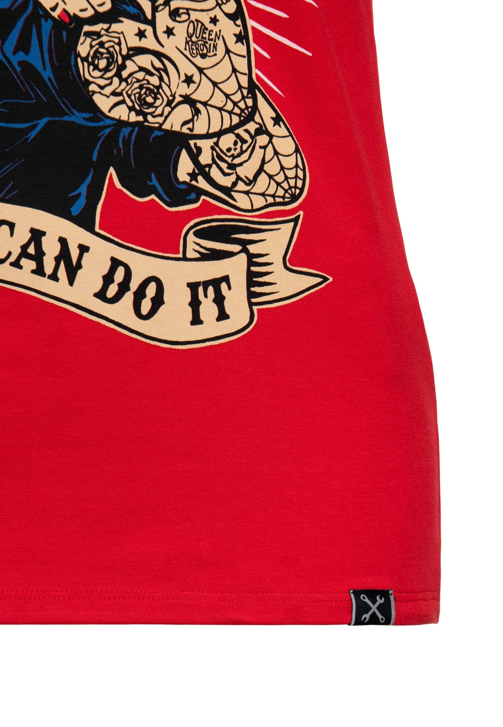 KING KEROSIN - Wholesale Screen Printed T-Shirt - Women's - Short-sleeve shirt "We can do it - Inked"11