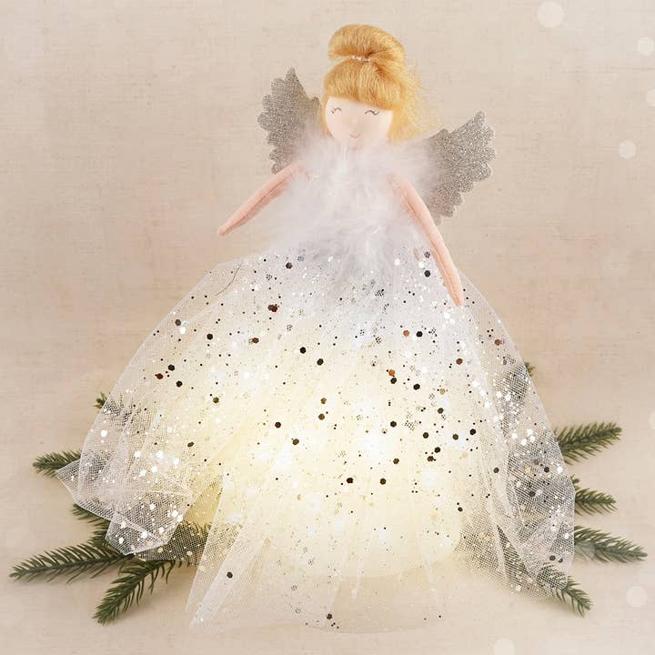Large Light Up Silver Tree Topper for wholesale by CGB Giftware