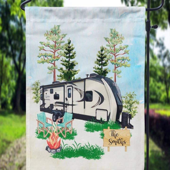 Bandera de bienvenida a los campistas para venta al por mayor de Smile Graphics and Design