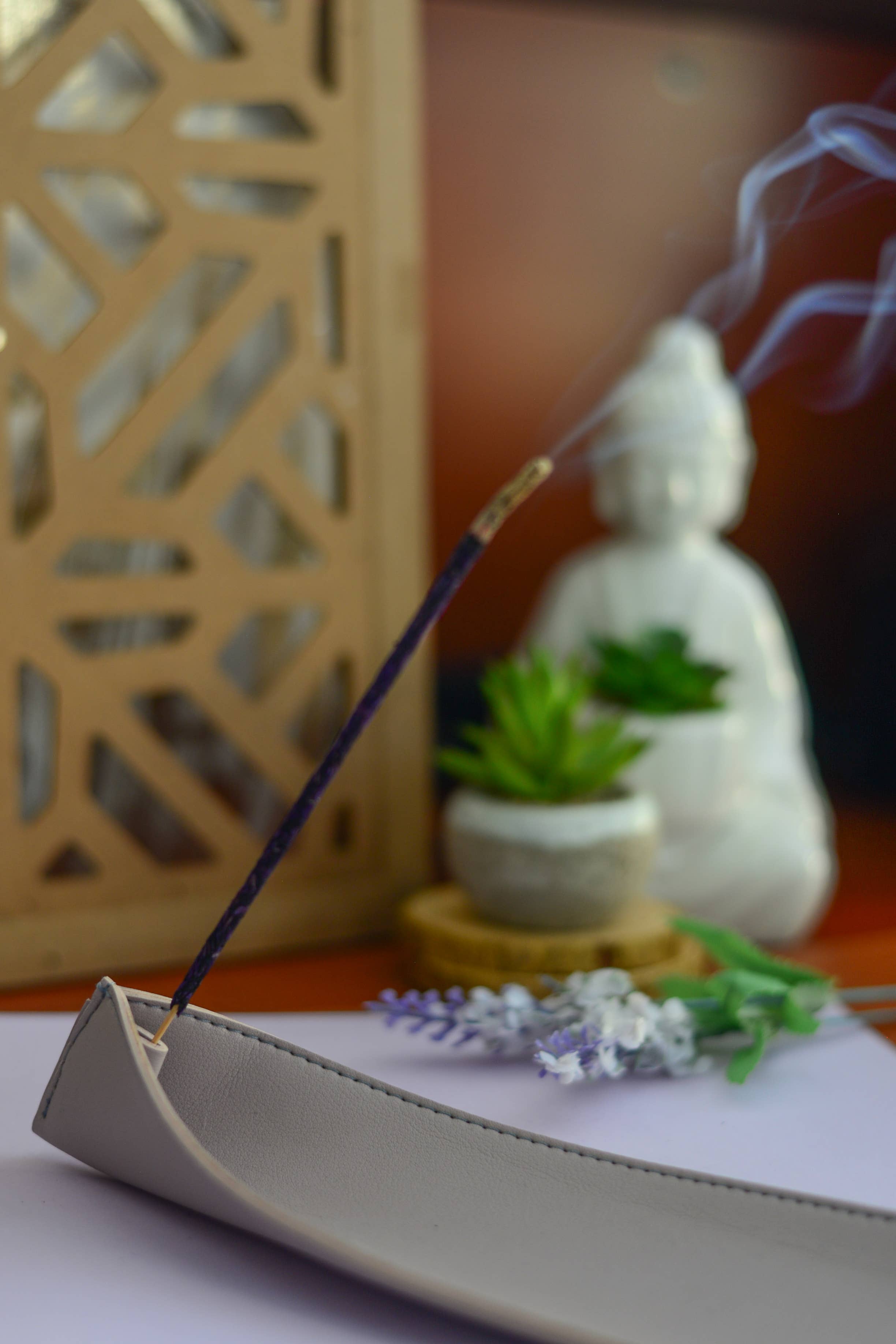 Auxilium Curations, LLC - Wholesale Incense - Lavender Smudge Incense Sticks - Plastic Pouch 10 Sticks6