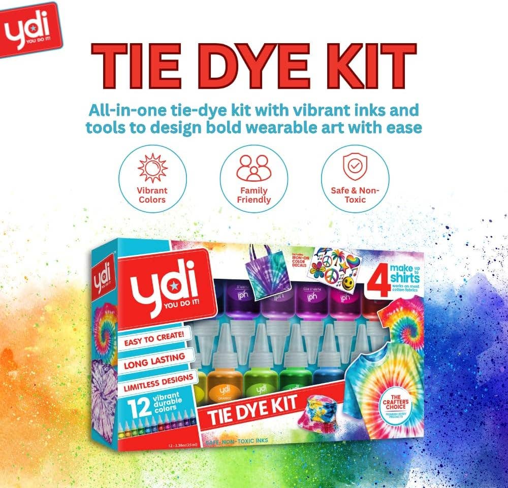 SD Toyz - Vente Kit de bricolage - Kit de Teinture Tie-Dye YDI Activité DIY Art & Artisanat & Idée de Fête1