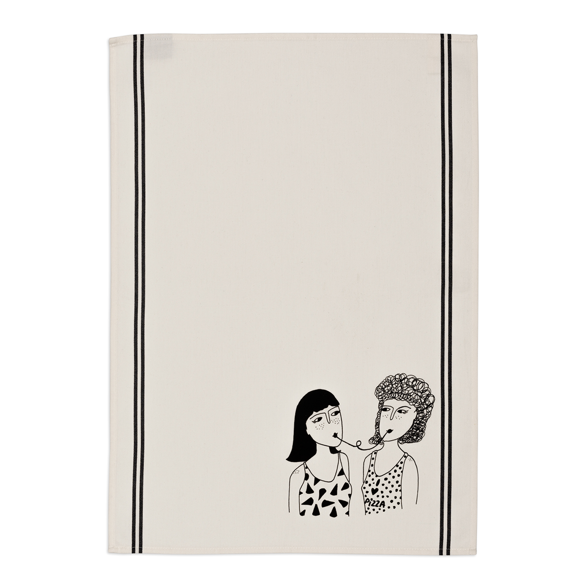 helen b - Vendita all'ingrosso Strofinacci - Canovaccio con illustrazione « I love pizza »1