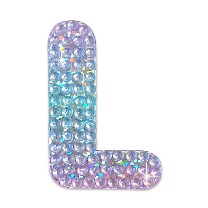 Letter L 2" Rhinestone Sticker for wholesale by StickerBeans