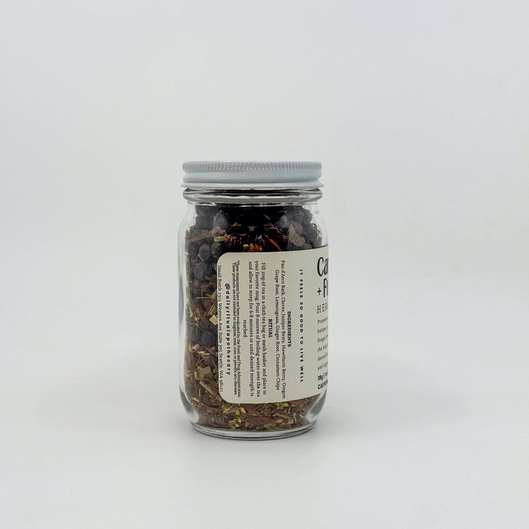 Daily Ritual Apothecary - Wholesale Loose Tea - Candida & Fungus Loose Leaf Herbal Tea | Glass Jar1