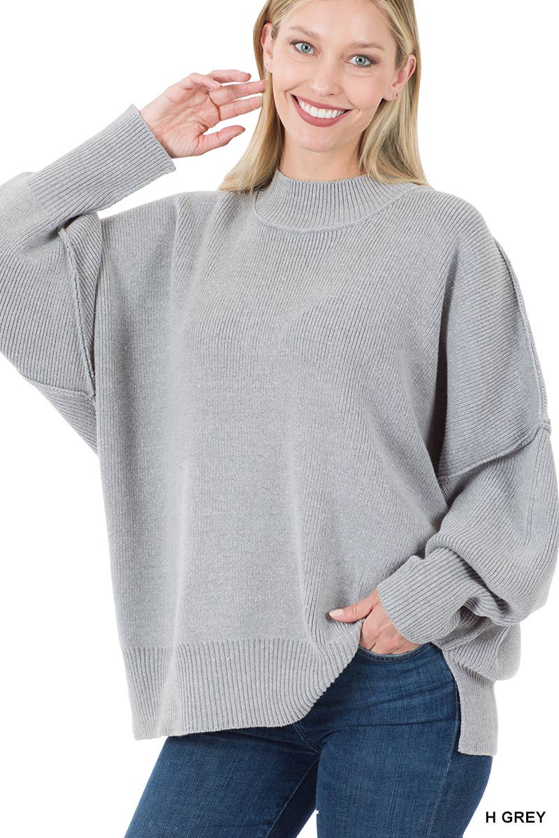 42POPS – wholesale Pullovertröja - Dam – ...._ SI-25416 SIDOSPRÄCKAD ÖVERSTOR TRÖJA24