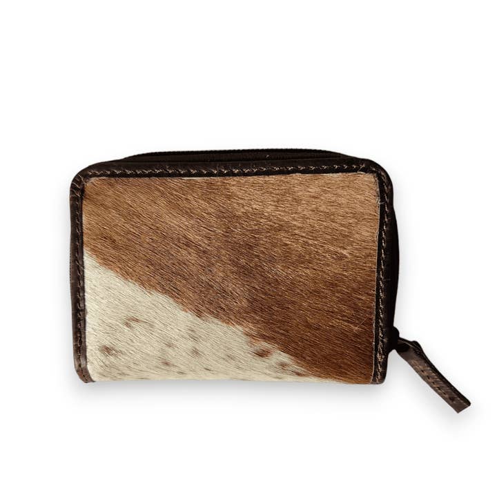 Ranch Junkie - Wholesale Wallet - Women's - Cowhide Credit Card Wallet Cowhide Wallet Small Leather Highlands Wallet