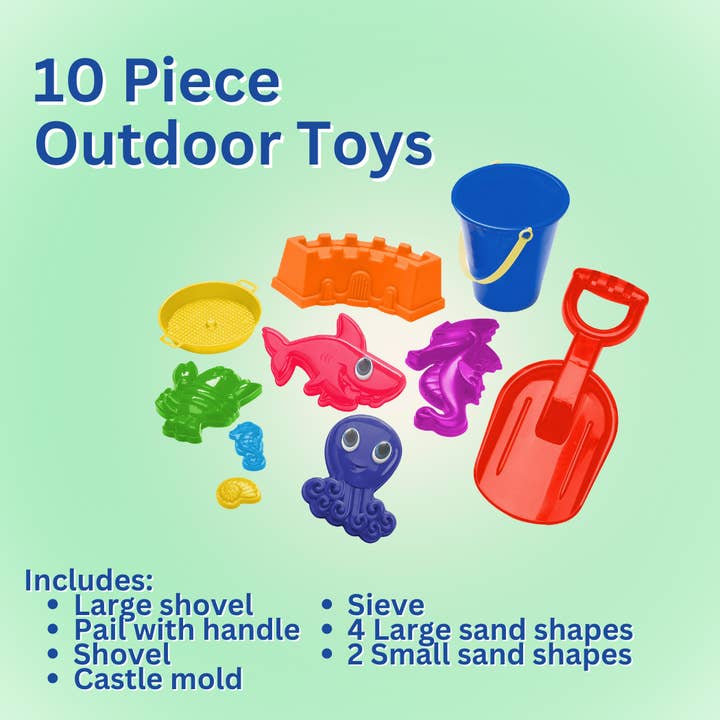 American Plastic Toys - Wholesale Toy Set - Kids - 10 pc Spring Value Set Toy for Kids
