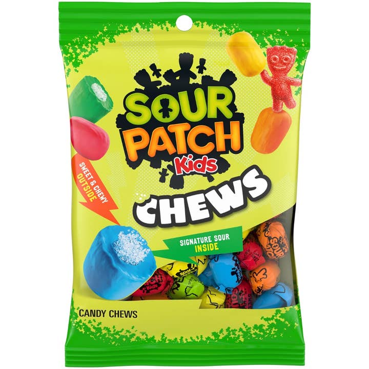 Sour Patch Kids CHEWS Assorted Soft Candy 2.12 oz 12 ct for wholesale by Long Island Candy Factory