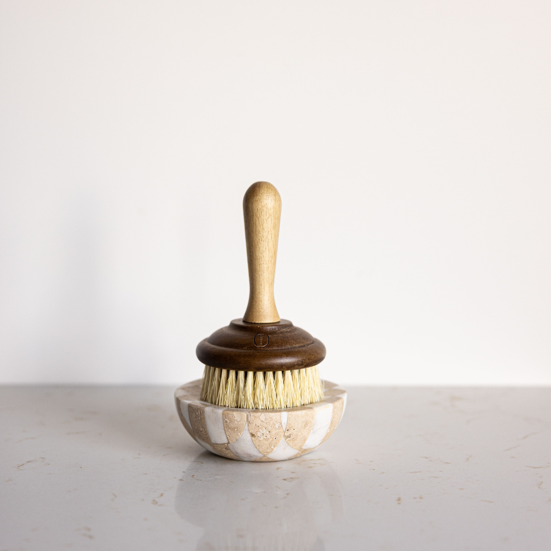 Luxe B Co - Wholesale Kitchen Soap Dish - Checkered Travertine & Marble Soap Dish1