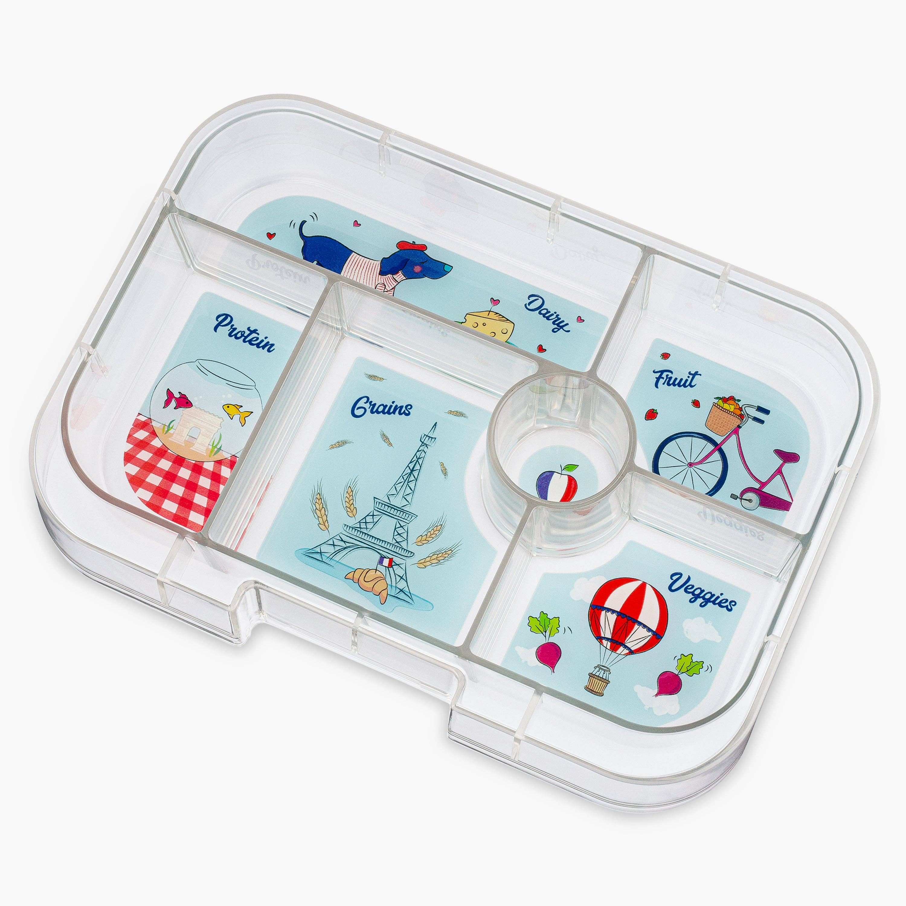 Yumbox - Wholesale Lunch Bag/Box - Kids - Yumbox Original 6-Compartment Food Tray Insert (Paris Design0