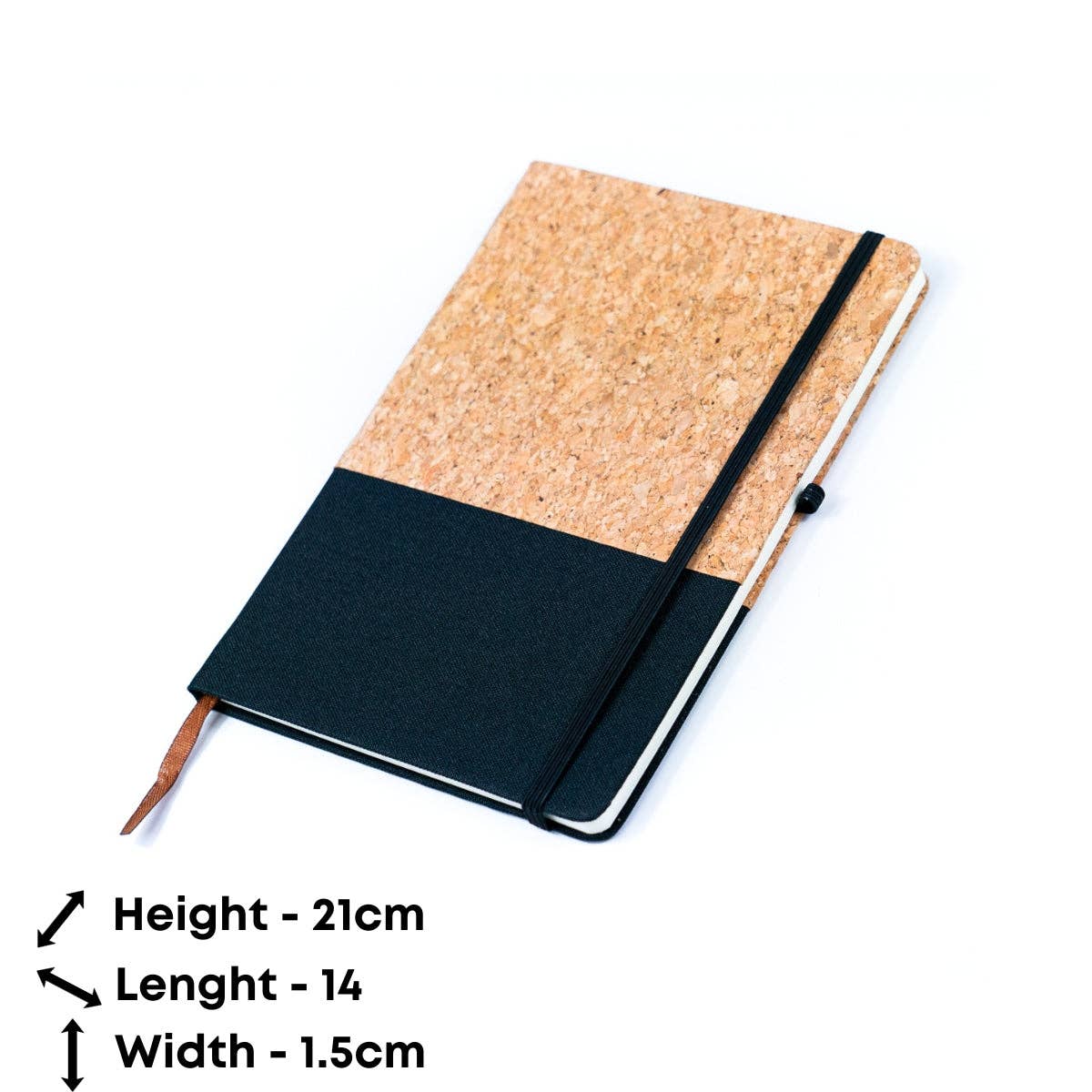 Meninas Bonitas Cork - Wholesale Notebook - Canvas and Cork Fusion Notebook in Black, Gray, Blue, and Gr4
