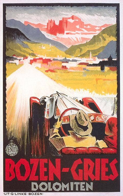 Found Image Press – Großhandel Magnete – Magnet IT-257 Reiseplakat für Bozen-Gries0