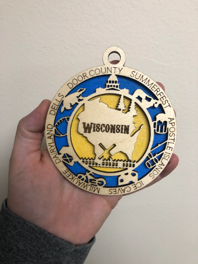 Lauren's Custom Creations - Wholesale Ornament - Wisconsin Ornament1